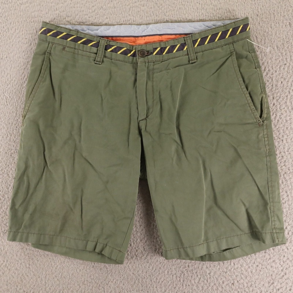 El Ganso Shorts Mens 30 Army Green 100% Cotton Made in Spain Chino Casual